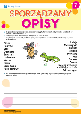 Uczymy się sporządzania opisów nr 7