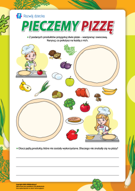 Pieczemy pizzę: owoce i warzywa
