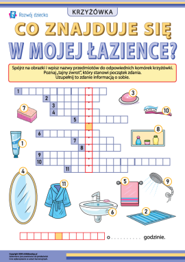 Krzyżówka „Łazienka oraz jej wyposażenie” nr 2
