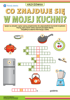 Krzyżówka „Kuchnia oraz jej wyposażenie” nr 3