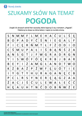 Szukamy słów na temat „Pogoda”