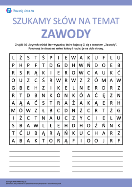 Szukamy słów na temat „Zawody”