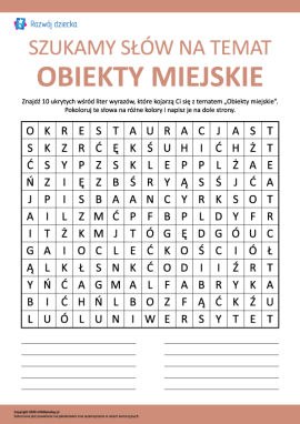 Szukamy słów na temat „Obiekty miejskie”