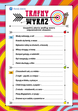 Trafny wyraz: uzupełniamy zdania