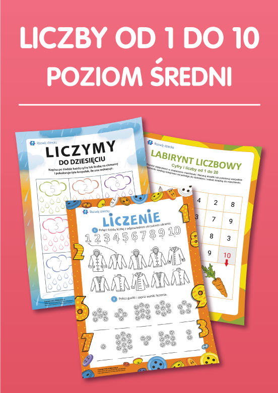Liczby od 1 do 10: zasady liczenia, liczebniki porządkowe (poziom średni)